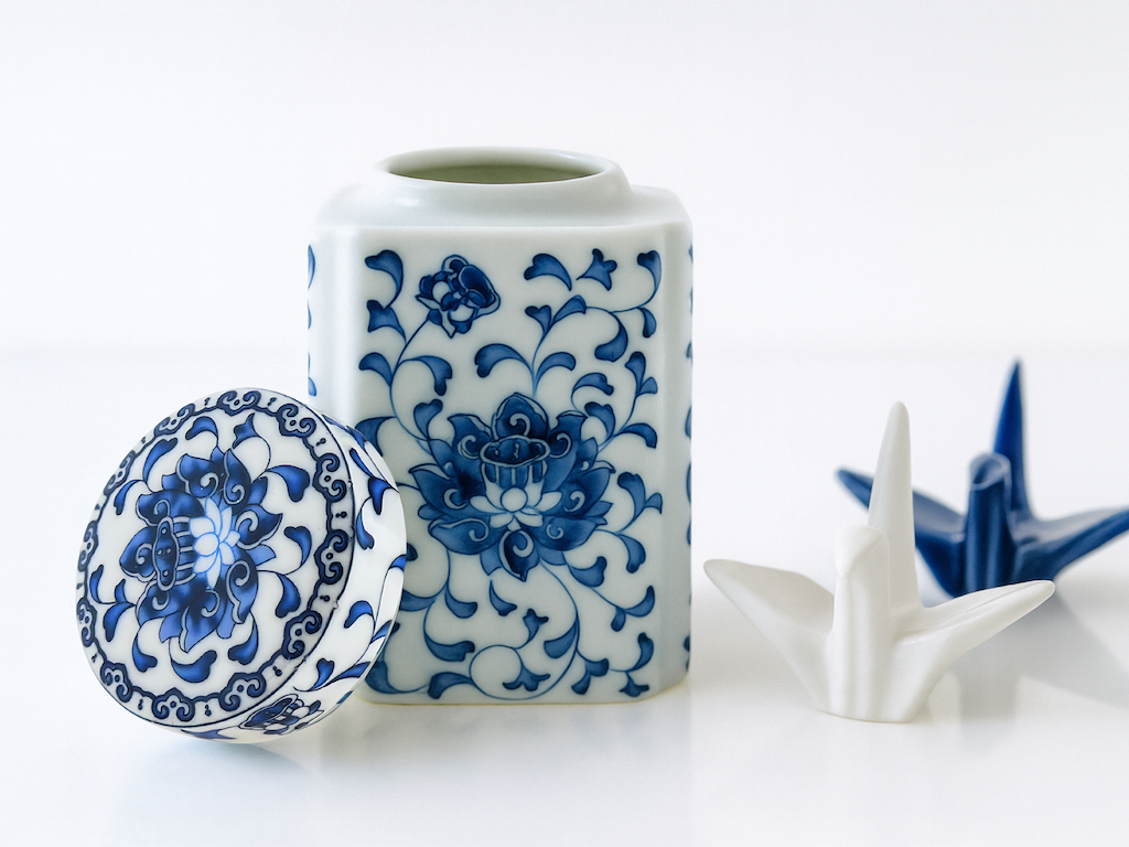 mini urn delfts blauw - as - asbestemming - urnen - rouw - verlies - afscheid - rememberme webshop